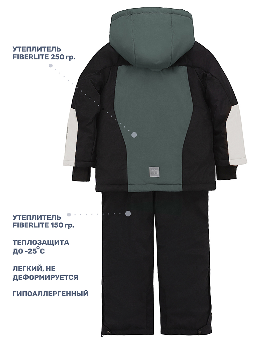 Костюм NIKASTYLE 7з7524 мох/черный - фото 5