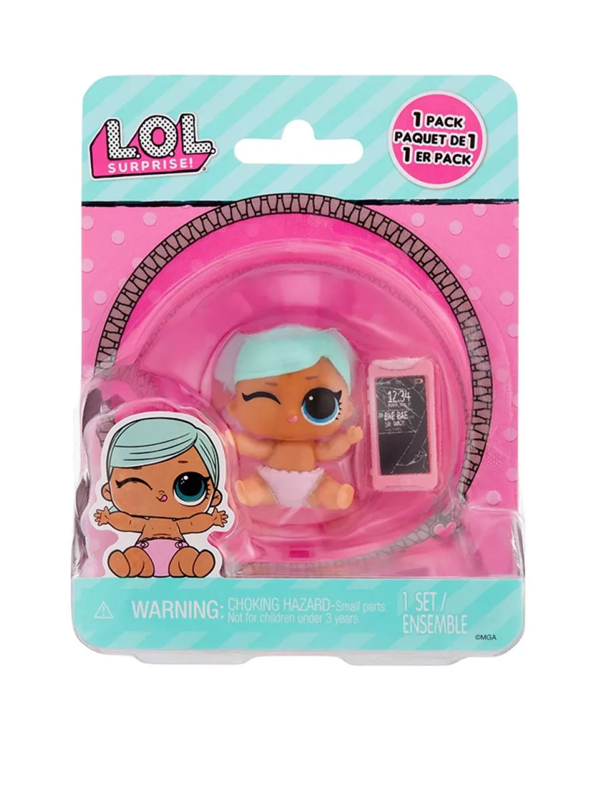 Кукла мини L.O.L. Surprise! opp Lil Sis Ледяная бейби 987413 бирюзовая lil sis - фото 3