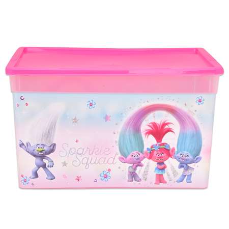 Коробка Полимербыт Trolls 16л Розовая 4371771