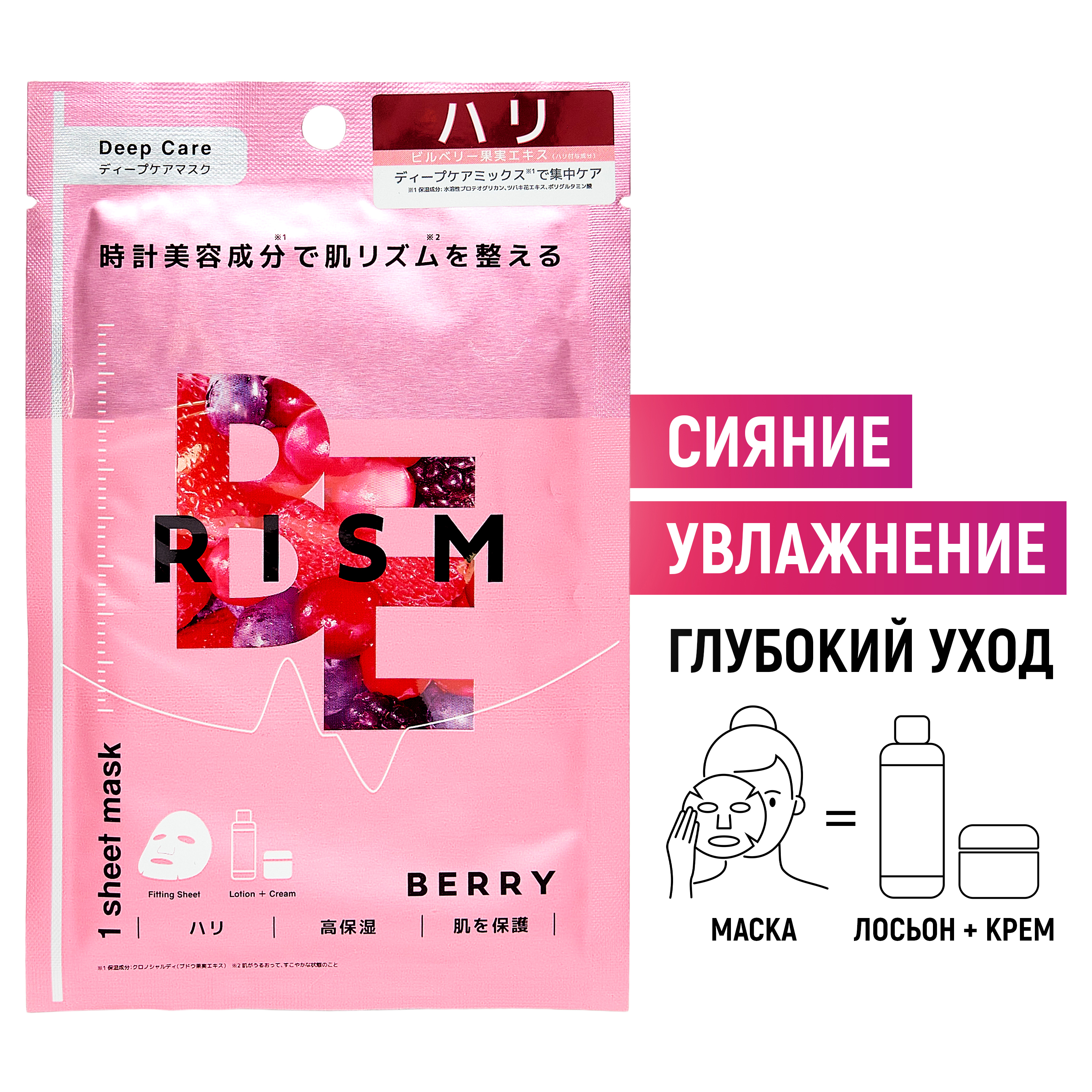 Маска тканевая RISM 27 мл - фото 1