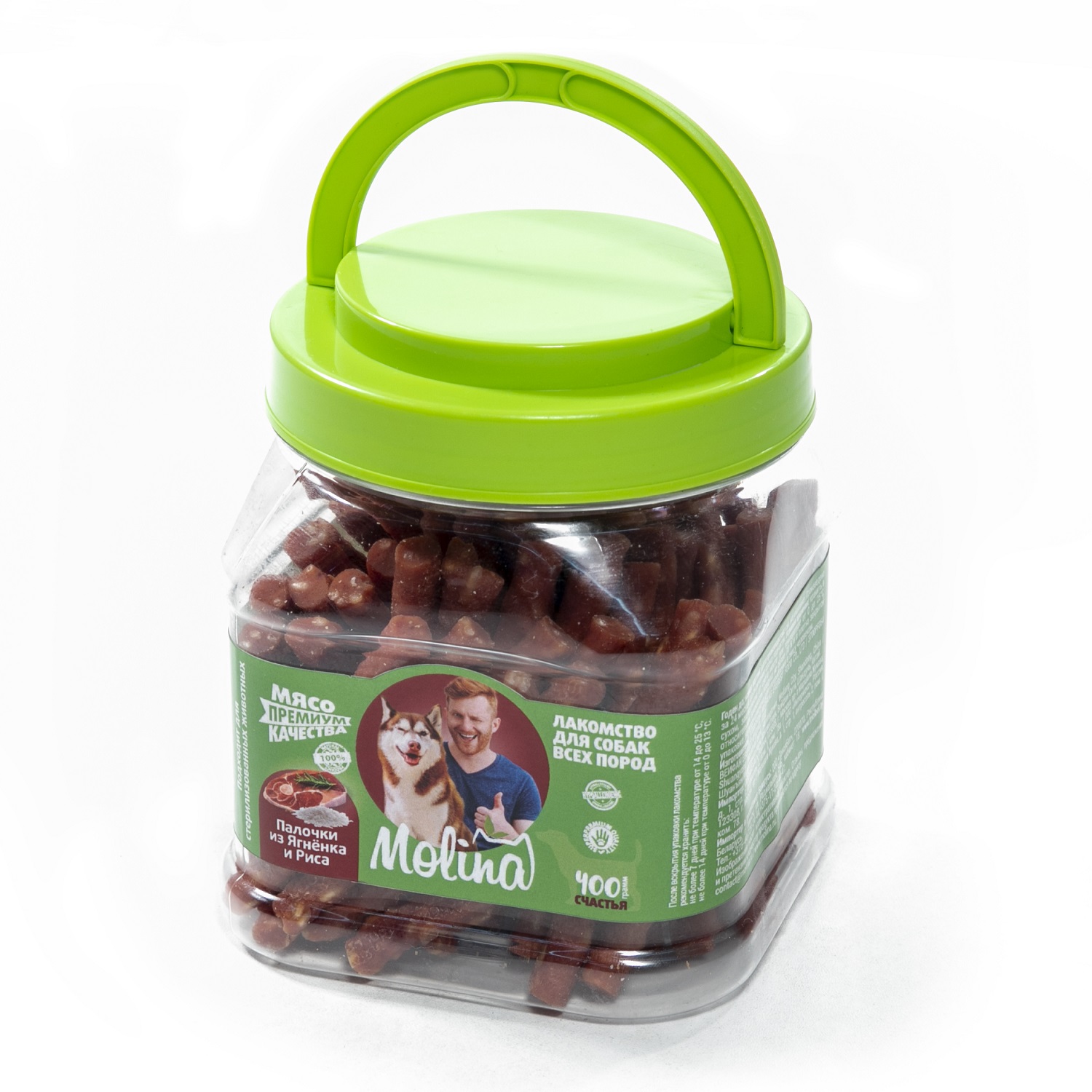 Лакомство для собак Molina Палочки из ягненка и риса 400г - фото 1