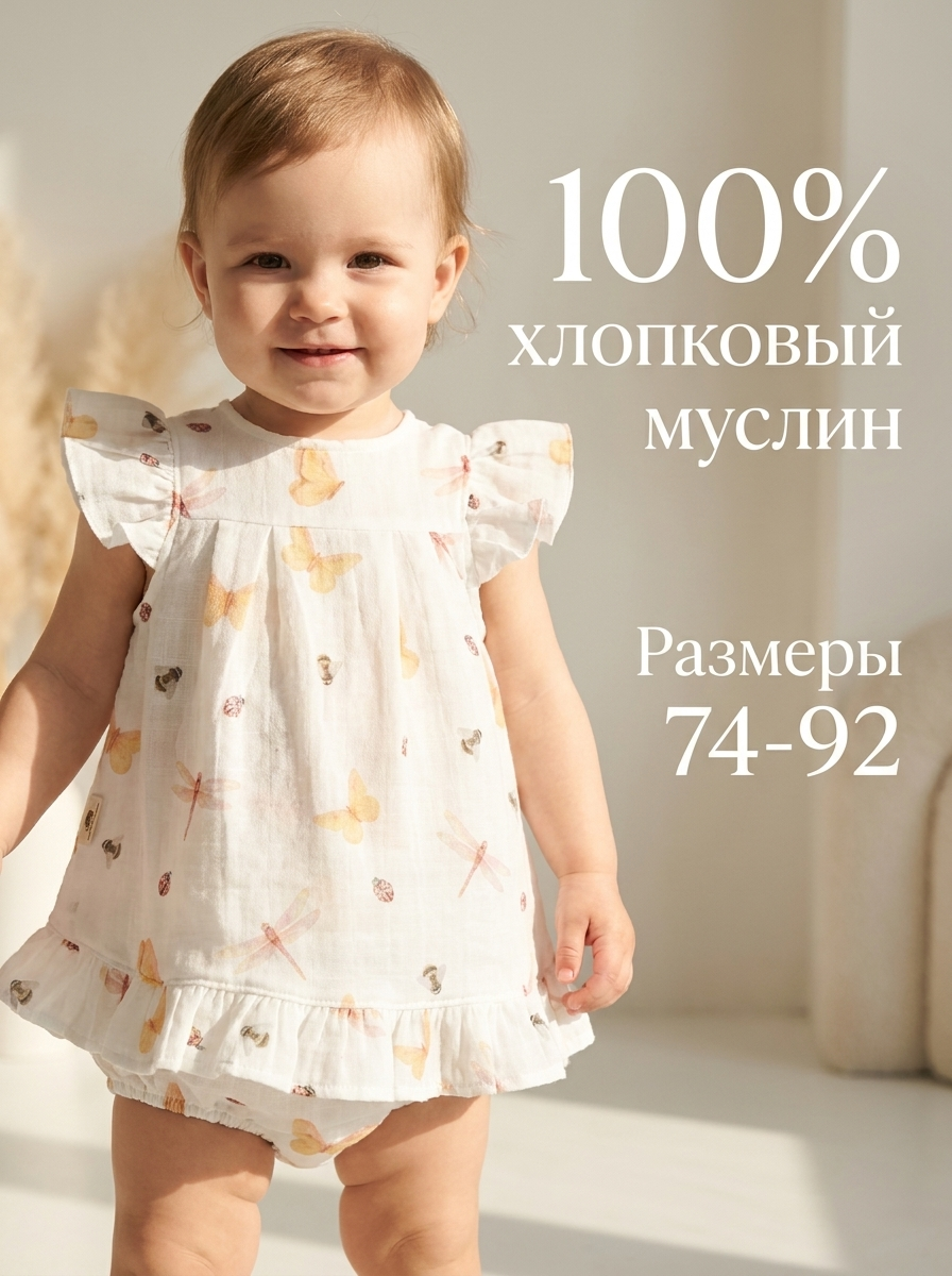 Платье Сонный ежик Платье_бабочка - фото 2