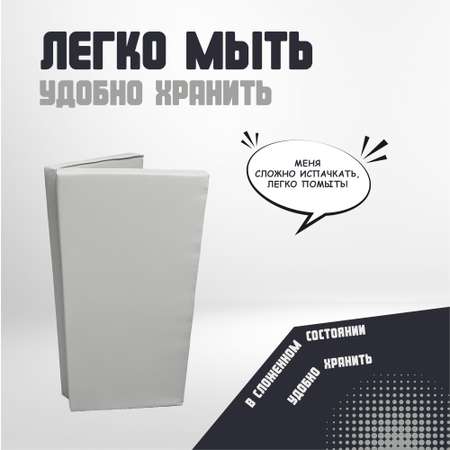Мягкий щит ROMANA двойной 100х100х6 см серый
