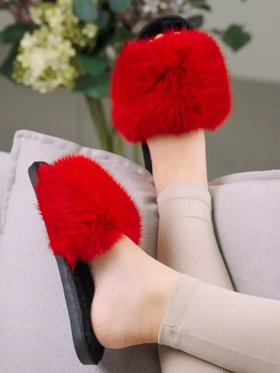 Тапочки UTA HOME 12мех/красн - фото 2