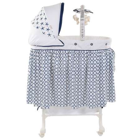 Колыбель Noony Lula White Navy