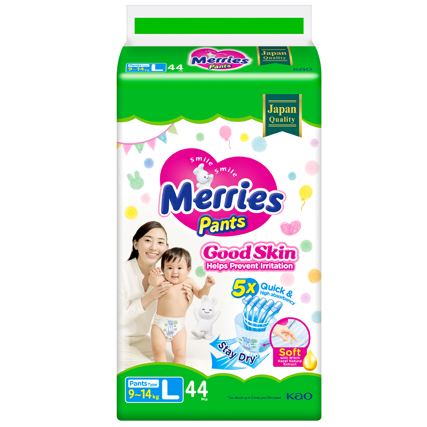 Трусики Merries Good Skin L (9-14 кг) 44 шт. - фото 2