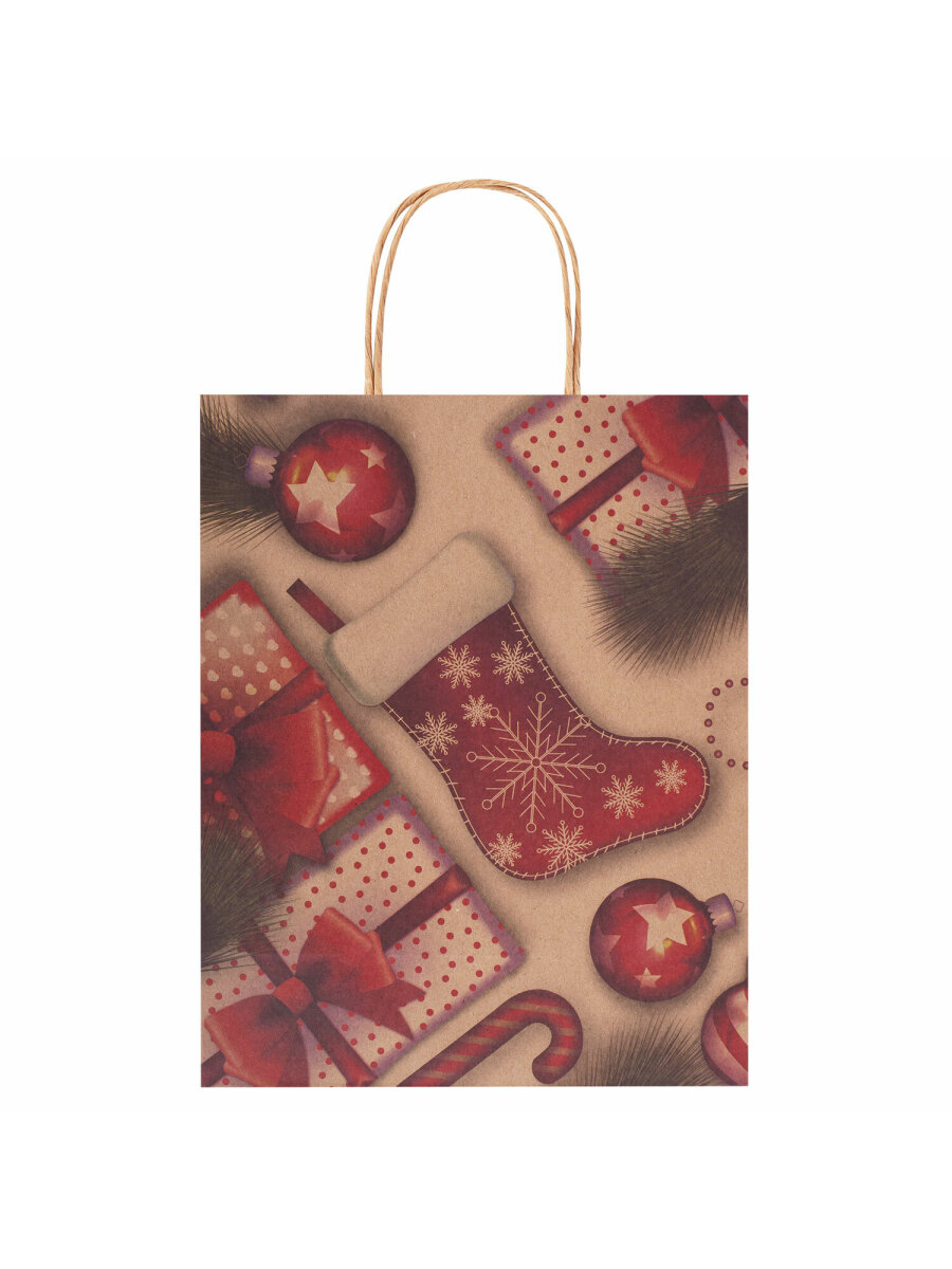Подарочный пакет Золотая сказка новогодний для упаковки - фото 3