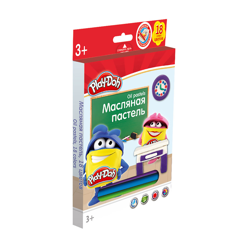 Пастель масляная Kinderline 18 шт. - фото 1