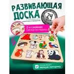 Игрушка Нескучные игры рамка-вкладыш Монтессори Кто что ест