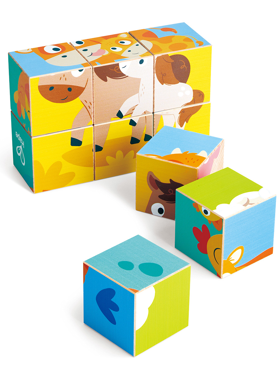 Игрушка Hape кубики Фермерские друзья - фото 5