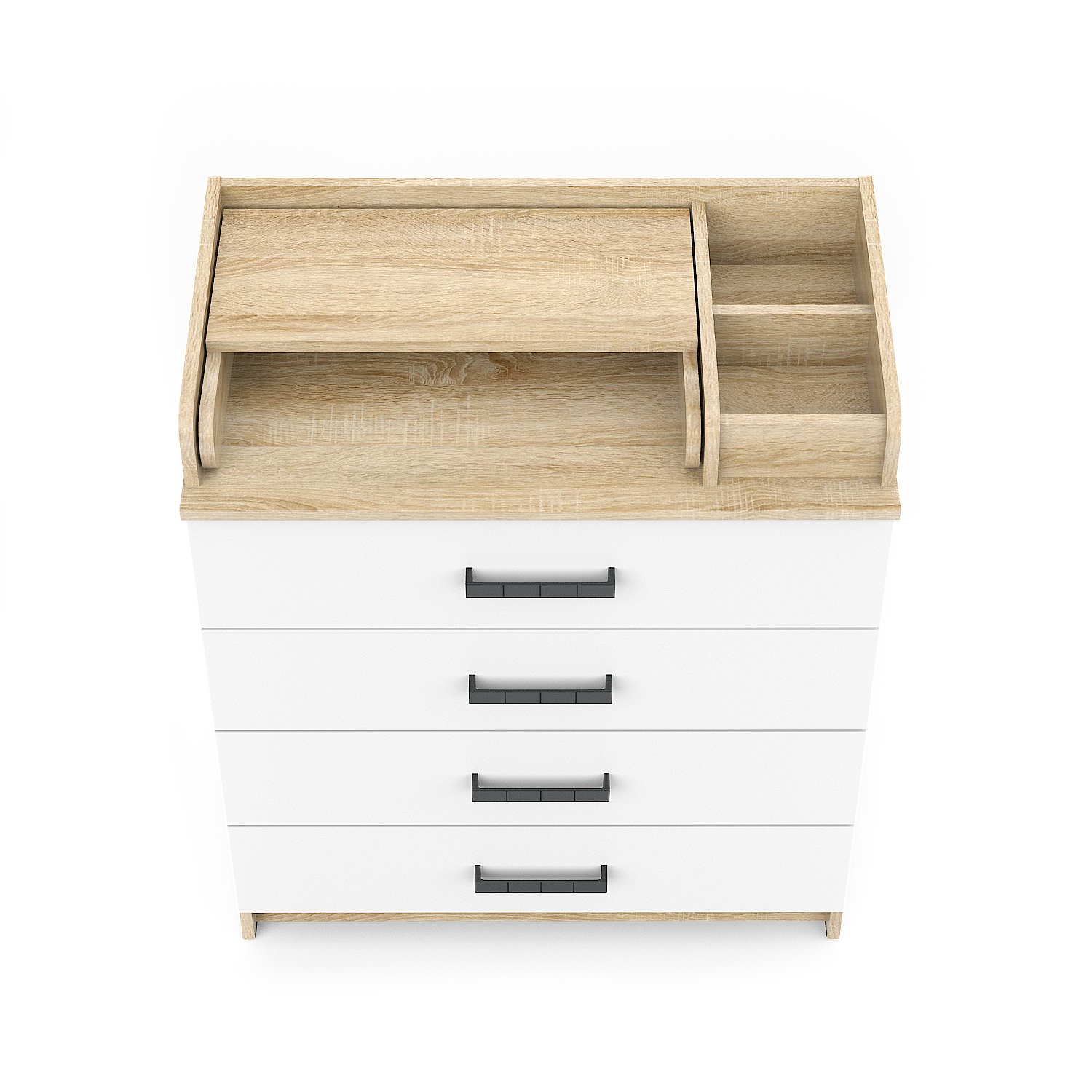 Комод пеленальный aton baby furniture Marvin (дуб сонома, белый) - фото 4