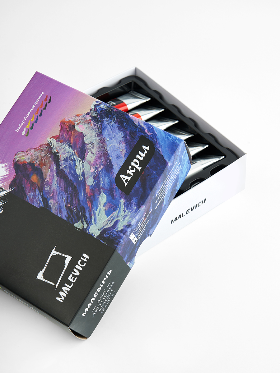 Краски акриловые Малевичъ 12 цв. - фото 7