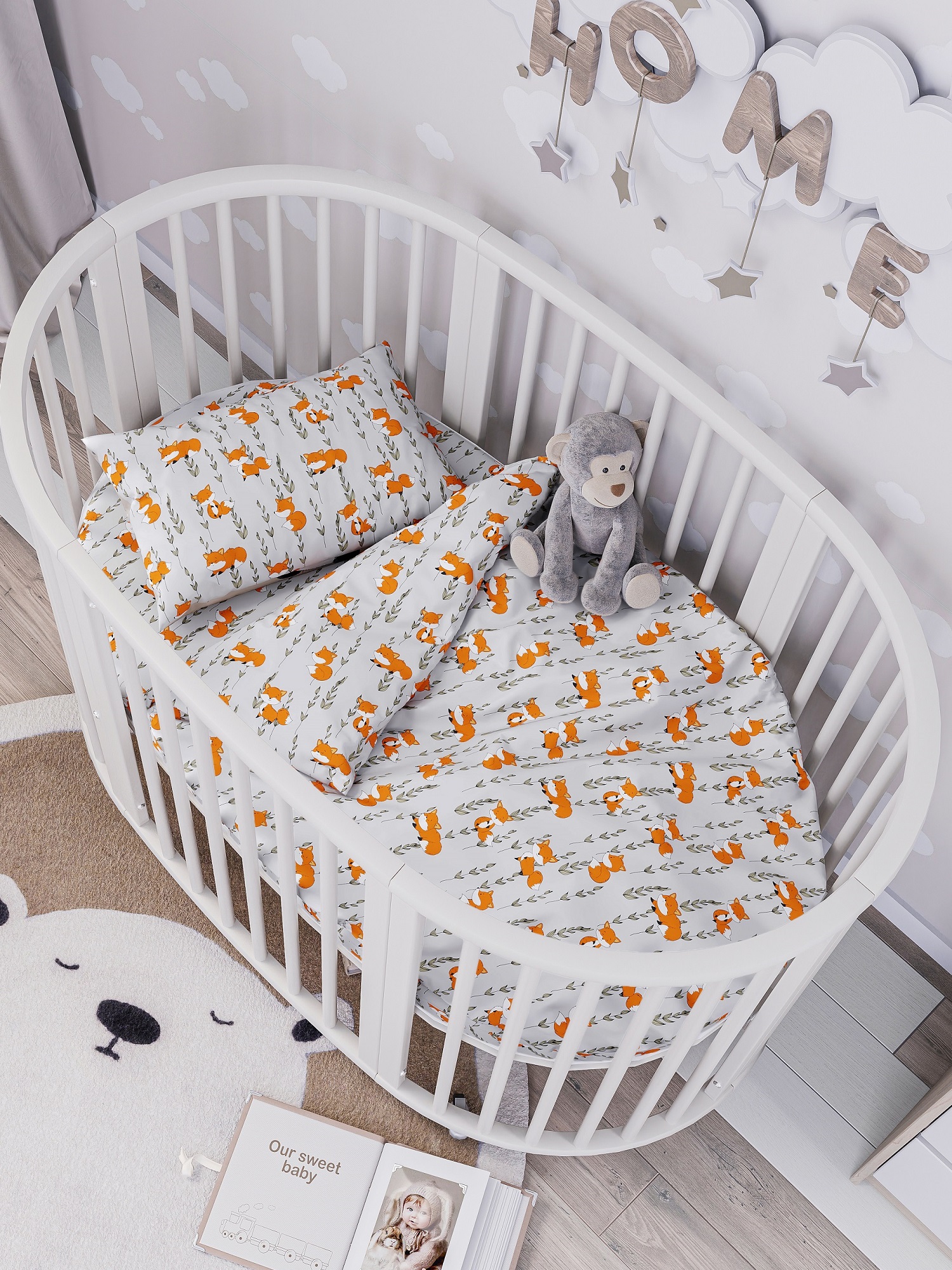 Комплект постельного белья Lemony kids Лисы детский 3 предм. - фото 2