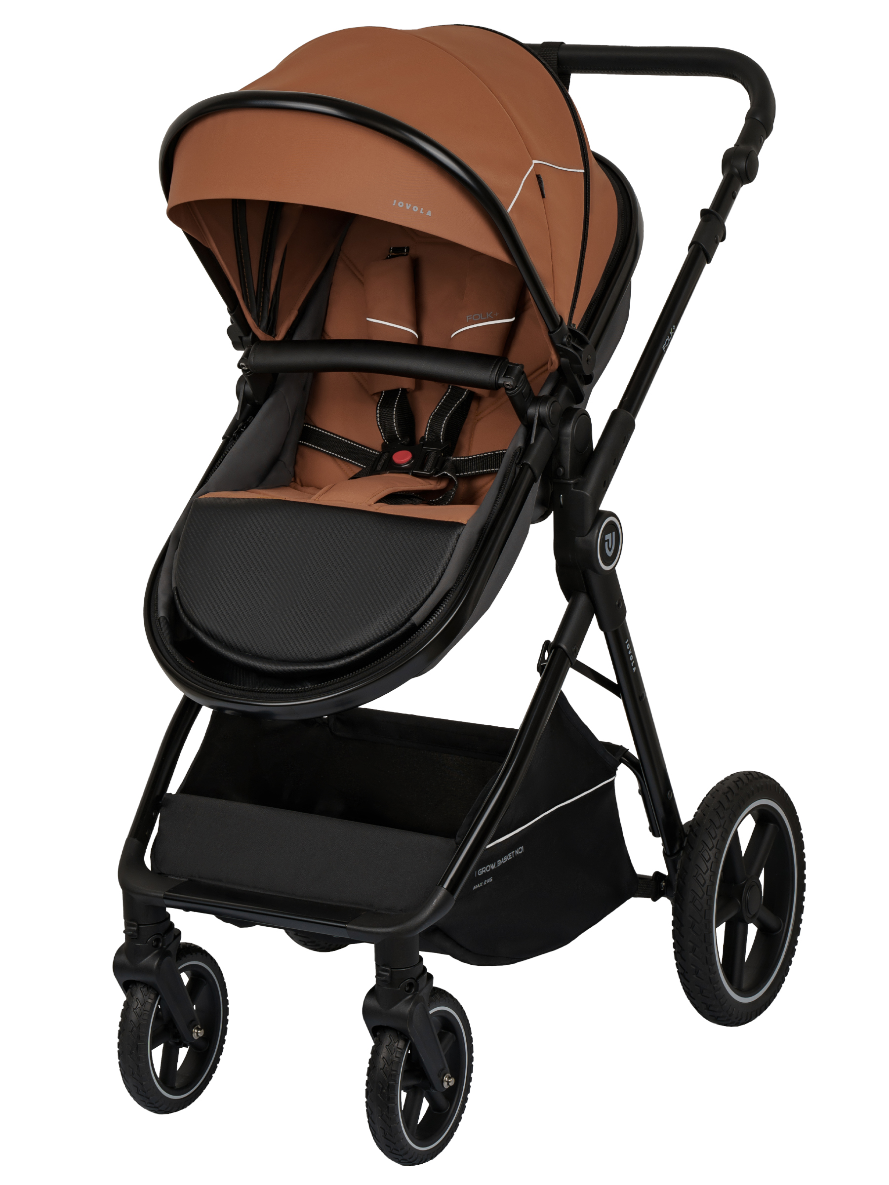 Коляска трансформер JOVOLA Folk+ 3в1 оранжевый - фото 20