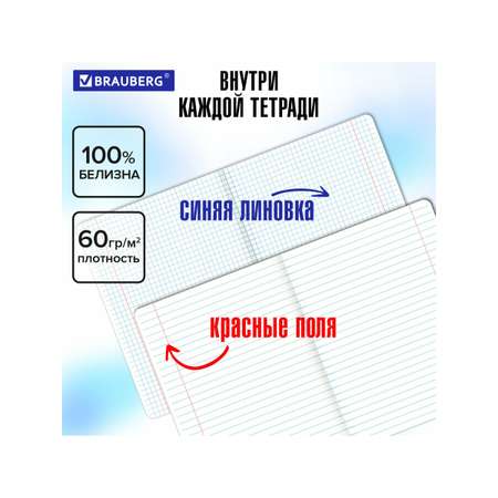 Тетрадь Brauberg 48 лист. 12 шт.