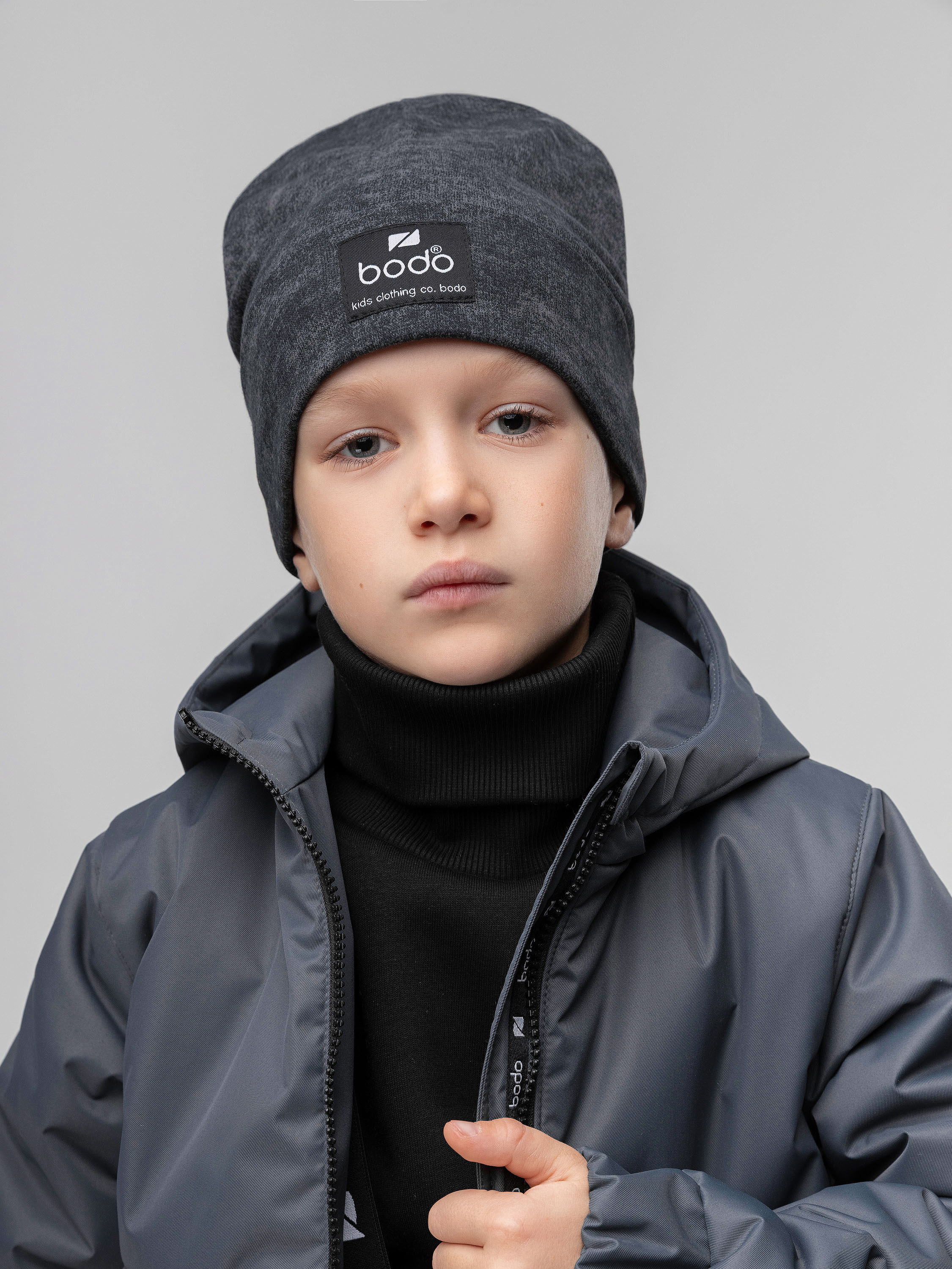 Шапка Bodo 10-278MU_графит (черный) - фото 1