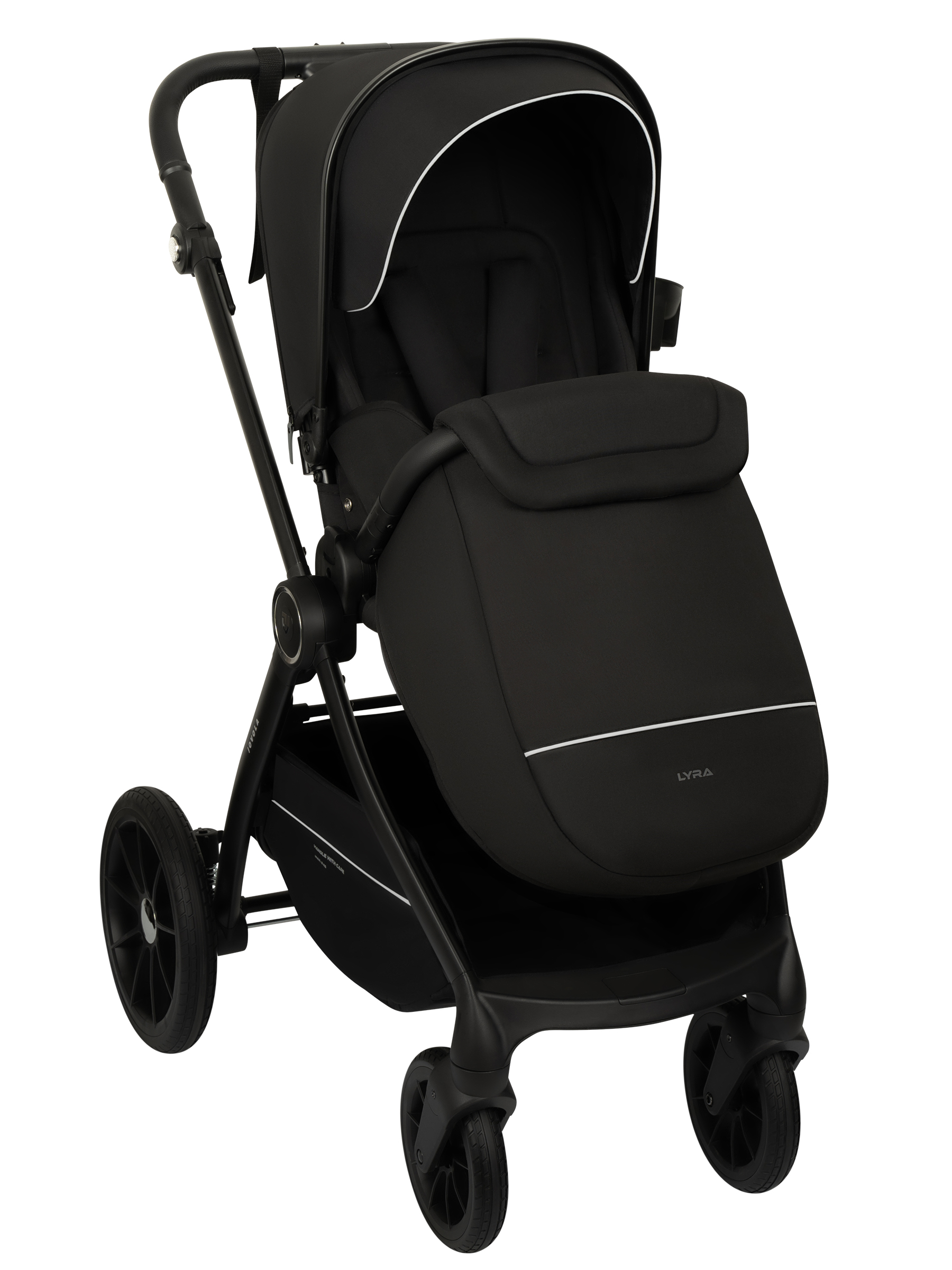 Коляска прогулочная JOVOLA LYRA с реверсивным блоком черный - фото 2