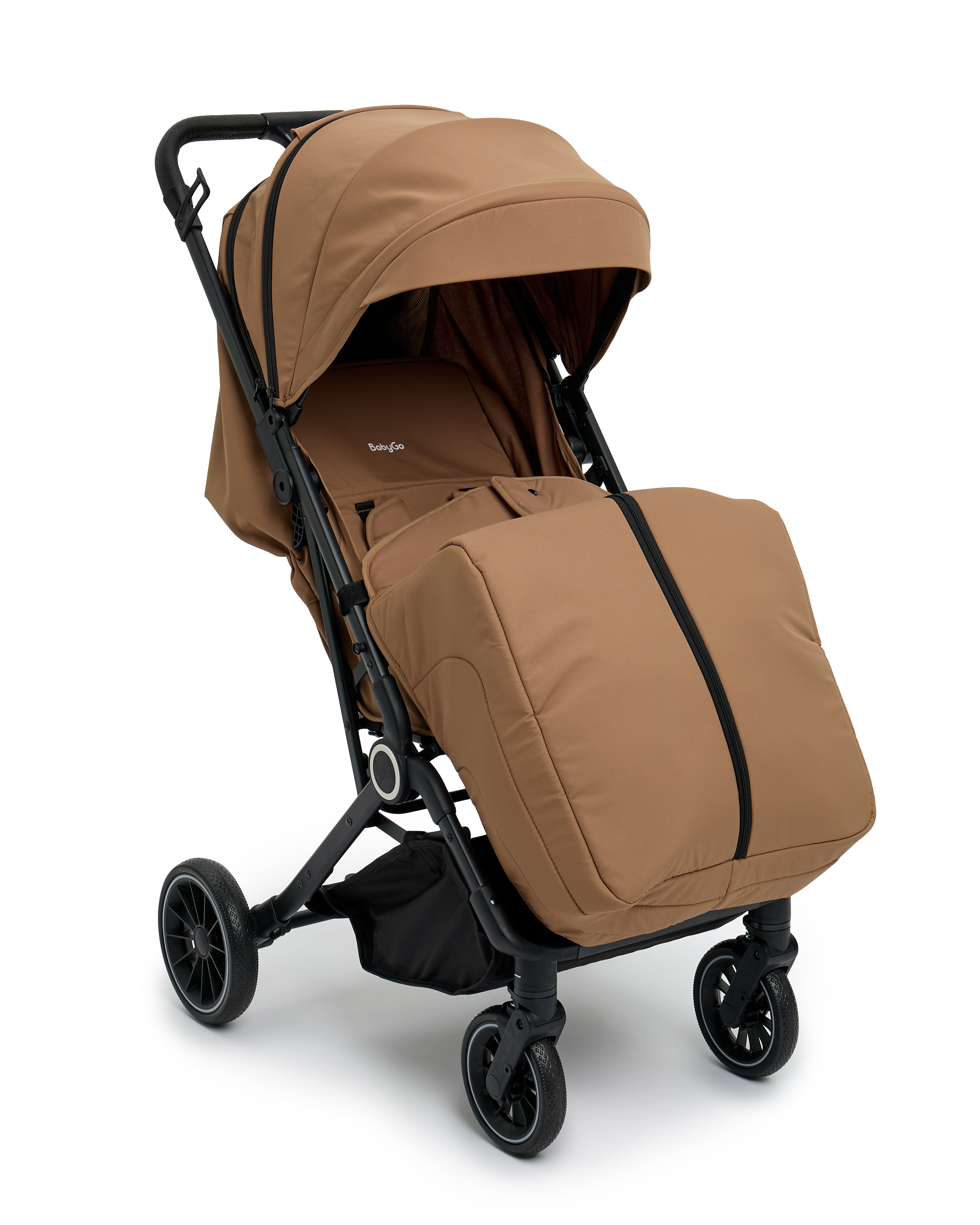 Коляска прогулочная BabyGo Roady Plus коричневый - фото 2