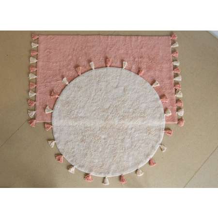 Хлопковый ковер Lillaland COLORFUL WHITE PINK