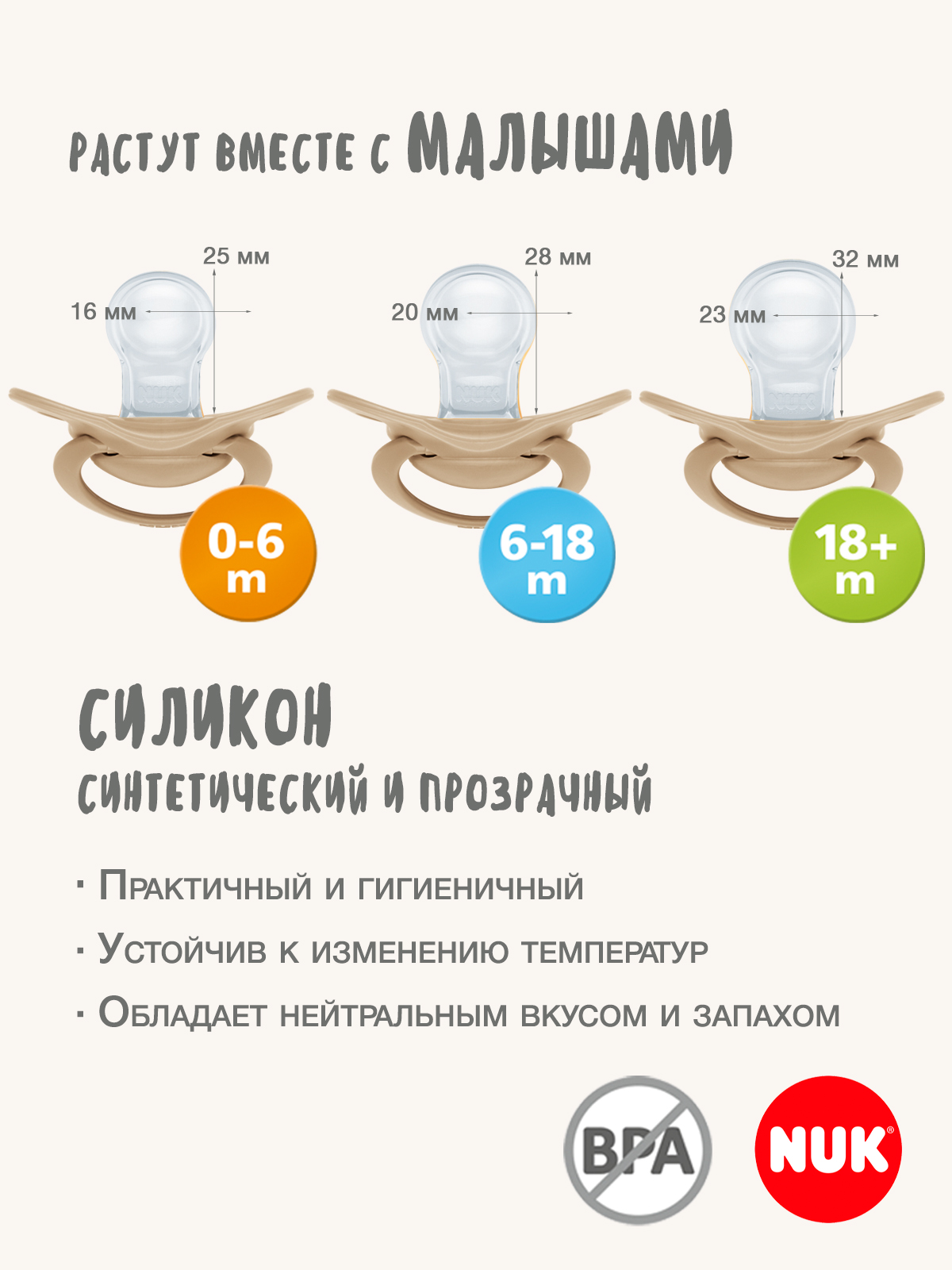 Пустышка Nuk силикон ортодонтическая от 6 мес. 1 шт. - фото 7