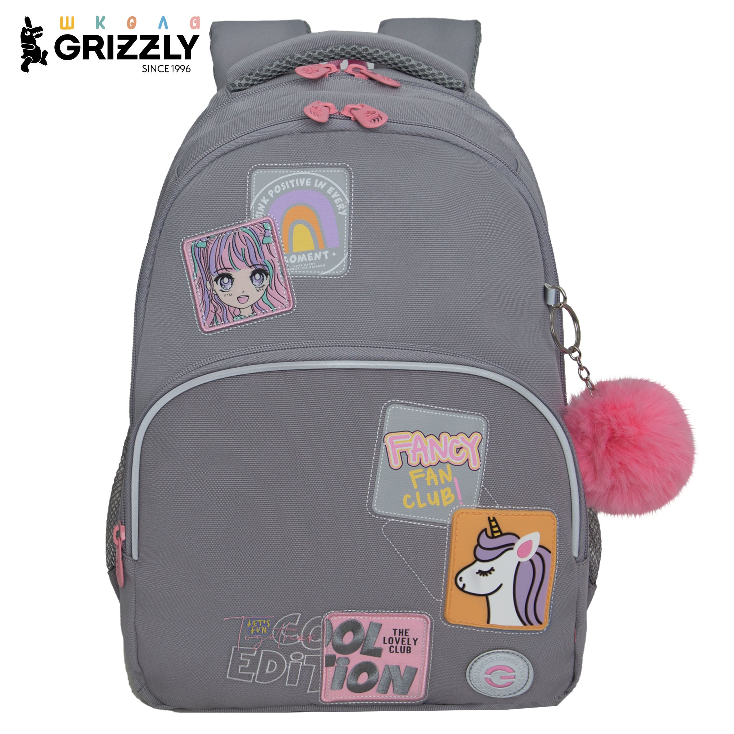 Изображение товара Школьный рюкзак Grizzly для девочки с анатомической спинкой и отделением для ноутбука Изображение товара Школьный рюкзак Grizzly для девочки с анатомической спинкой и отделением для ноутбука