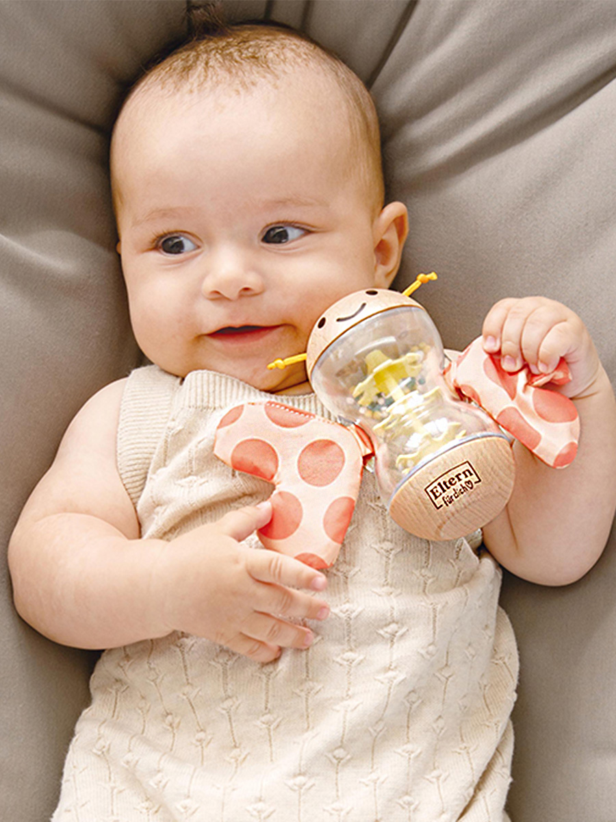 Игрушка Hape погремушка Бисерный дождь Бабочка - фото 1