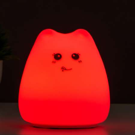 Ночник RISALUX Антистресс мякиш кошечка LED