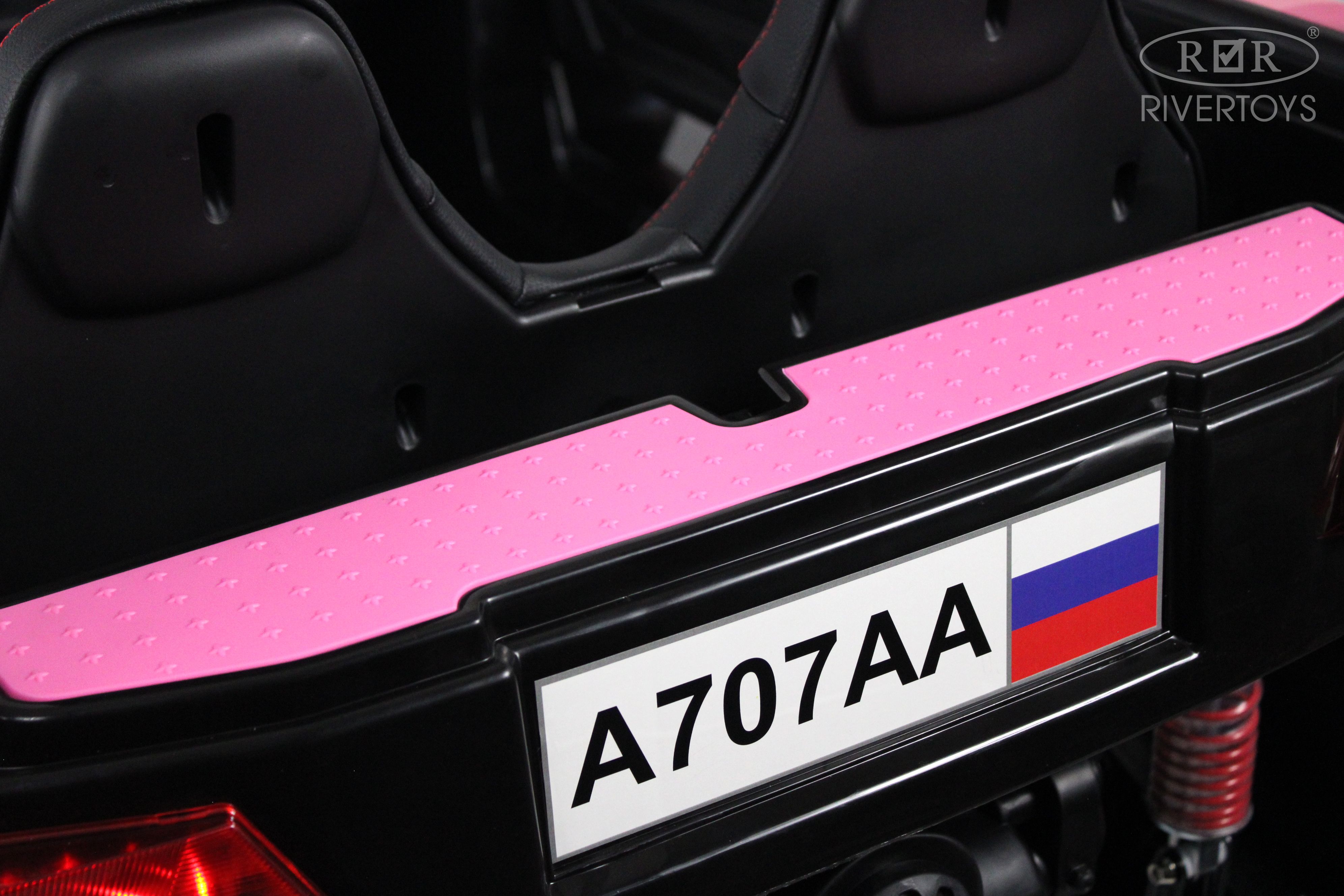 Электромобиль RIVERTOYS A707AA-LUX-NEW-PINK-CAMOUFLAGE С пультом ДУ - фото 15