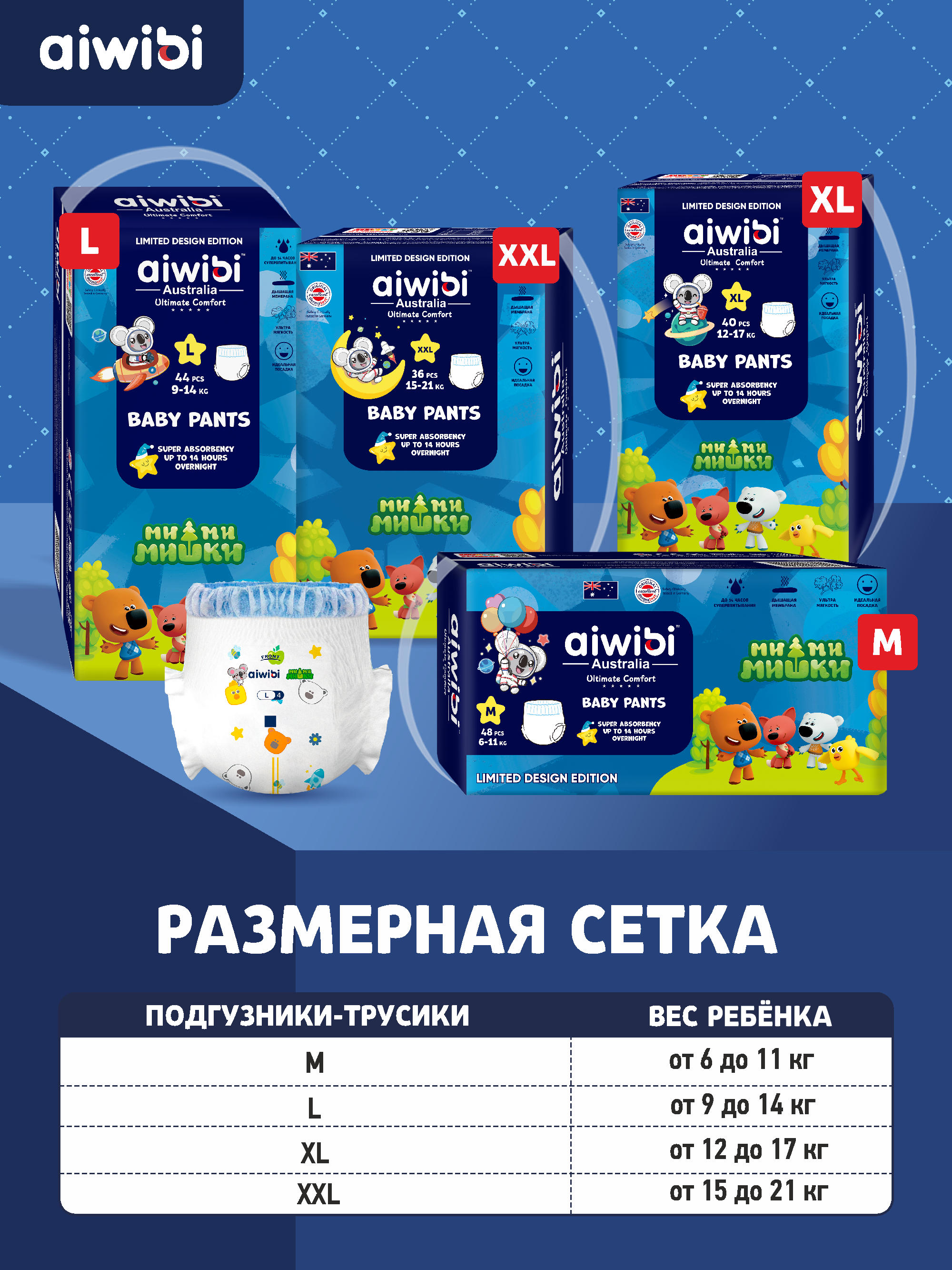 Трусики AIWIBI Ultimate Comfort XL 40 шт. - фото 15
