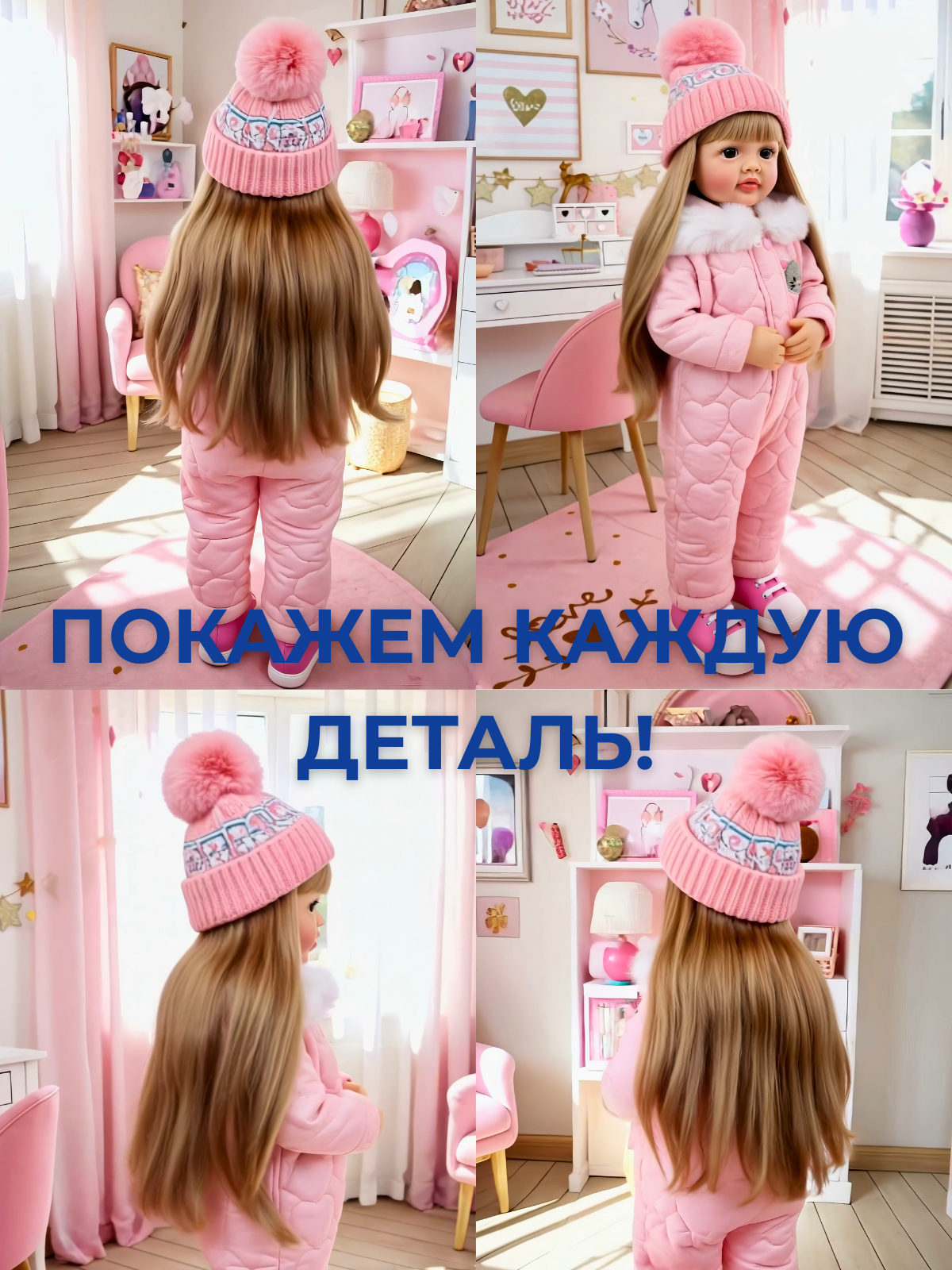 Кукла классическая QA BABY Реборн большая девочка Амелия высота 55 см KD22917A - фото 7