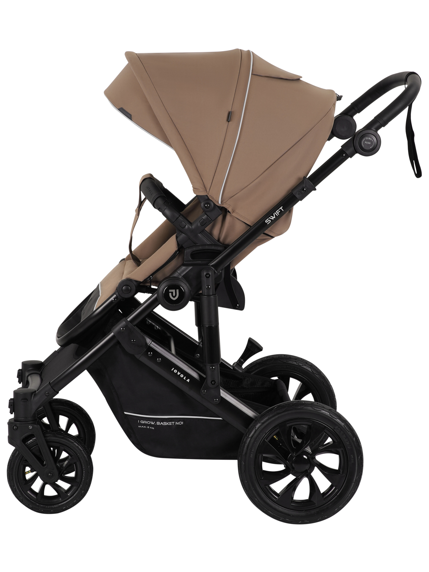 Коляска 3в1 JOVOLA Swift Plus темно-бежевый - фото 15