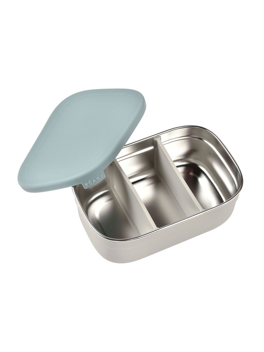 Ланч-бокс для еды детский BEABA 750 мл из нержавеющей стали и силикона голубой - фото 9