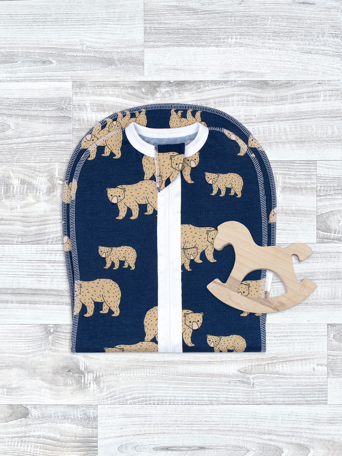 Конверт пеленальный (кокон) Mjolk голубой - фото 1