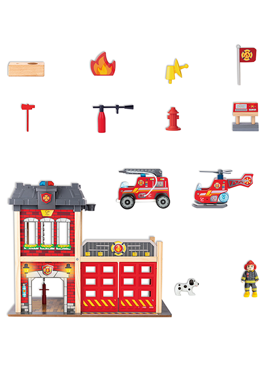 Игрушка Hape Пожарный (инструменты, экипировка) - фото 12