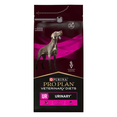 Корм для собак Purina Pro Plan Veterinary diets UR Urinary для растворения струвитных камней со свойствами подкисления мочи и низким содержанием магния 1.5кг