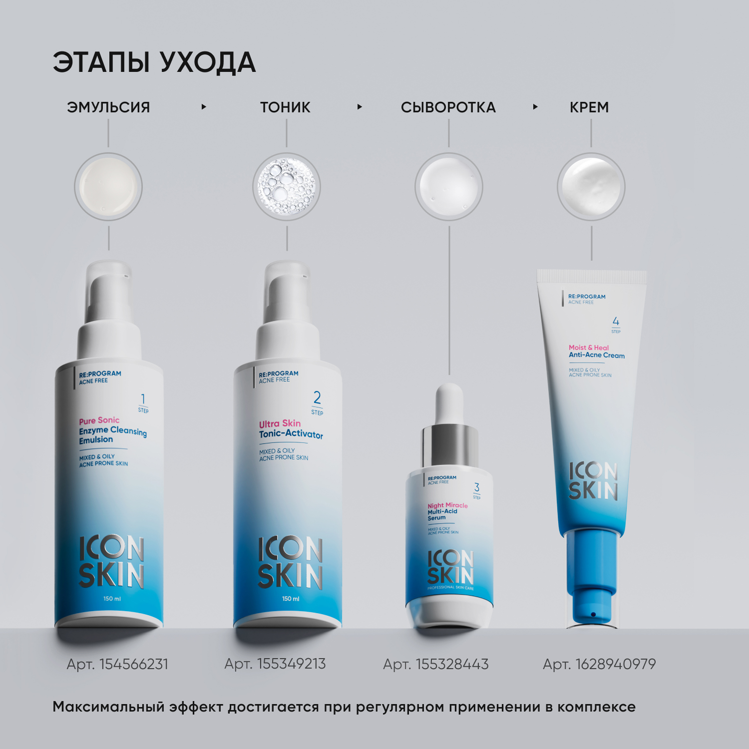Сыворотка ICON SKIN acne free solution - фото 10