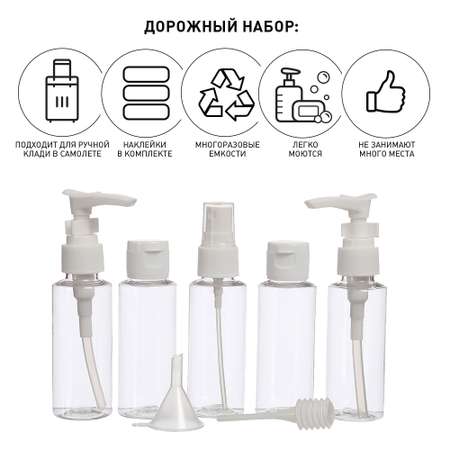 Дорожный набор пузырьков Territory для косметических средств