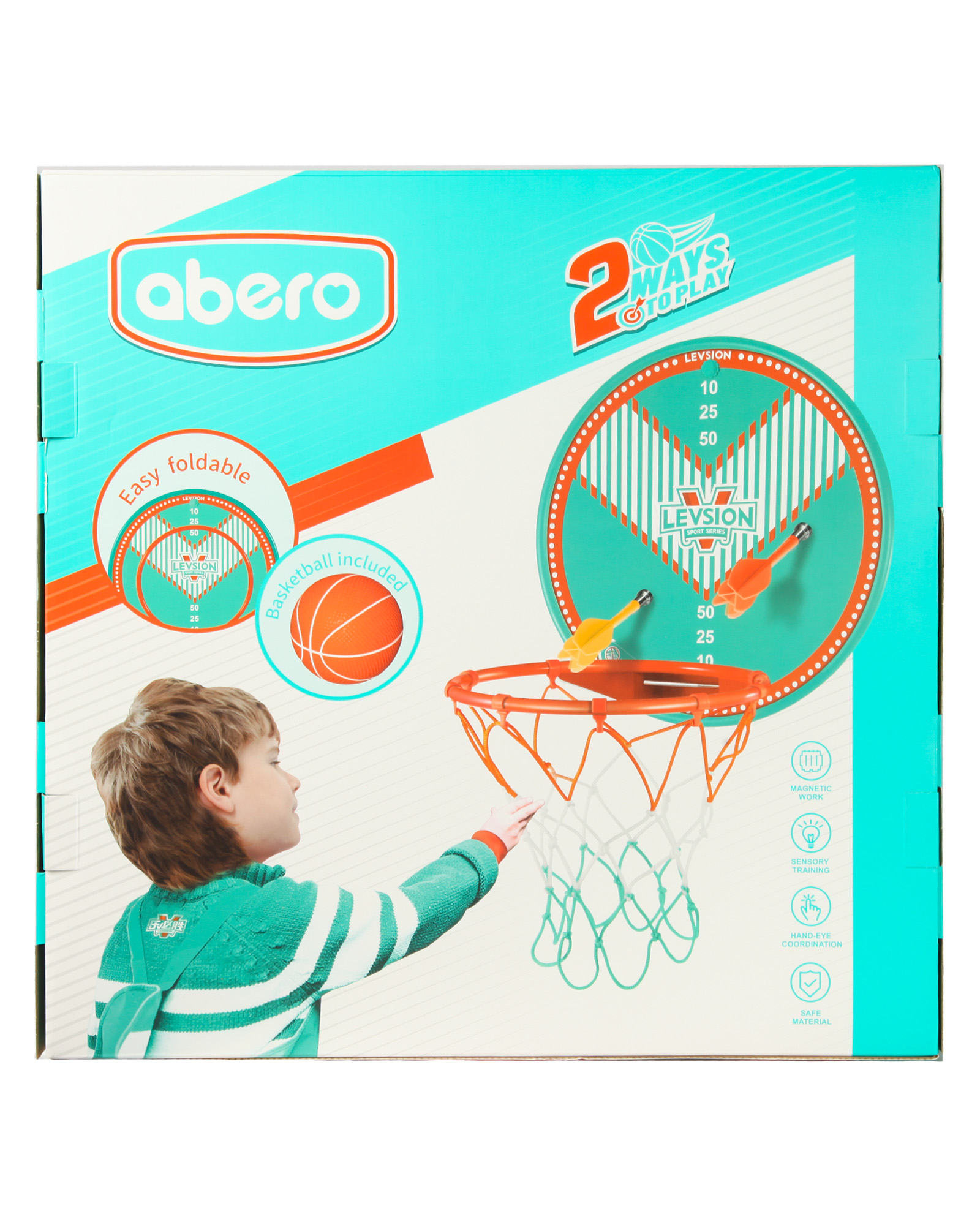 Игра активная Abero 2в1 Магнитный дартс и баскетбольное кольцо FCJ1262087 - фото 11
