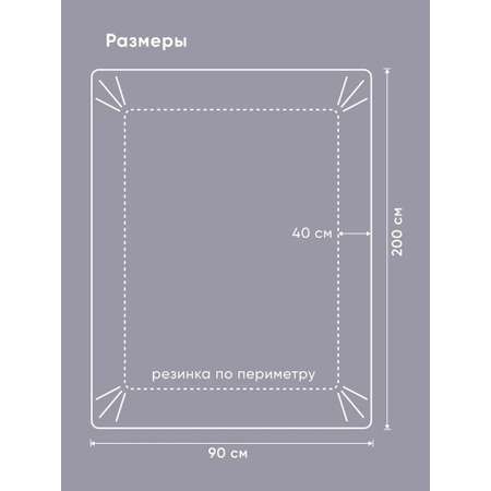 Простыня Askona Maco Sateen 2.0 90 x 200 см на резинке 1 шт.