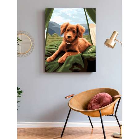 Картина по номерам Art on Canvas Собака в палатке в ассортименте
