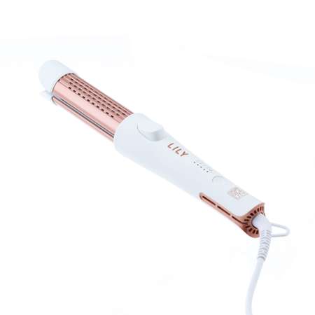 Щипцы плойка Dewal Beauty для волос 2 в 1 Lily белые