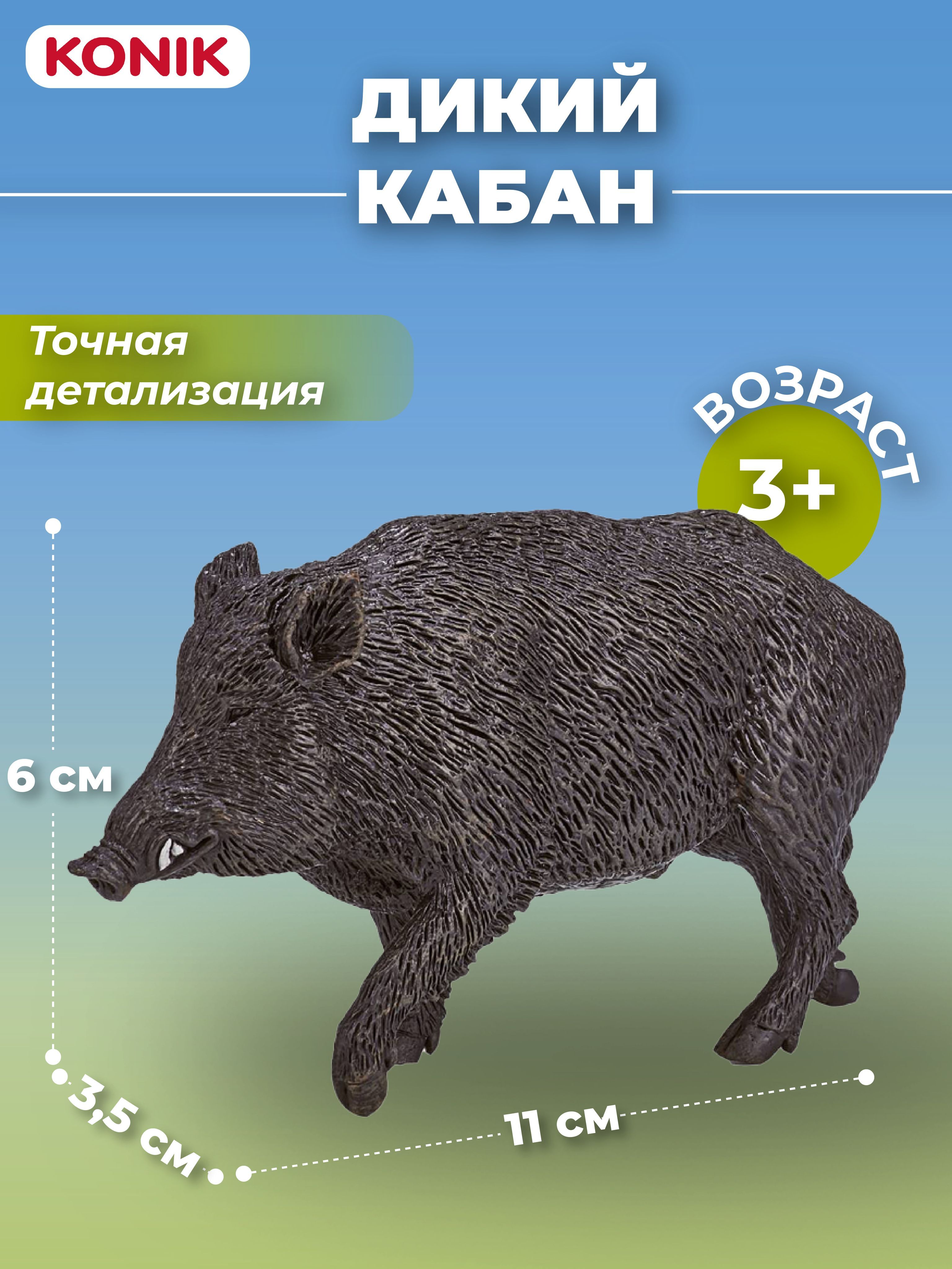 Изображение товара Фигурка KONIK Дикий кабан — реалистичная коллекционная модель Изображение товара Фигурка KONIK Дикий кабан — реалистичная коллекционная модель