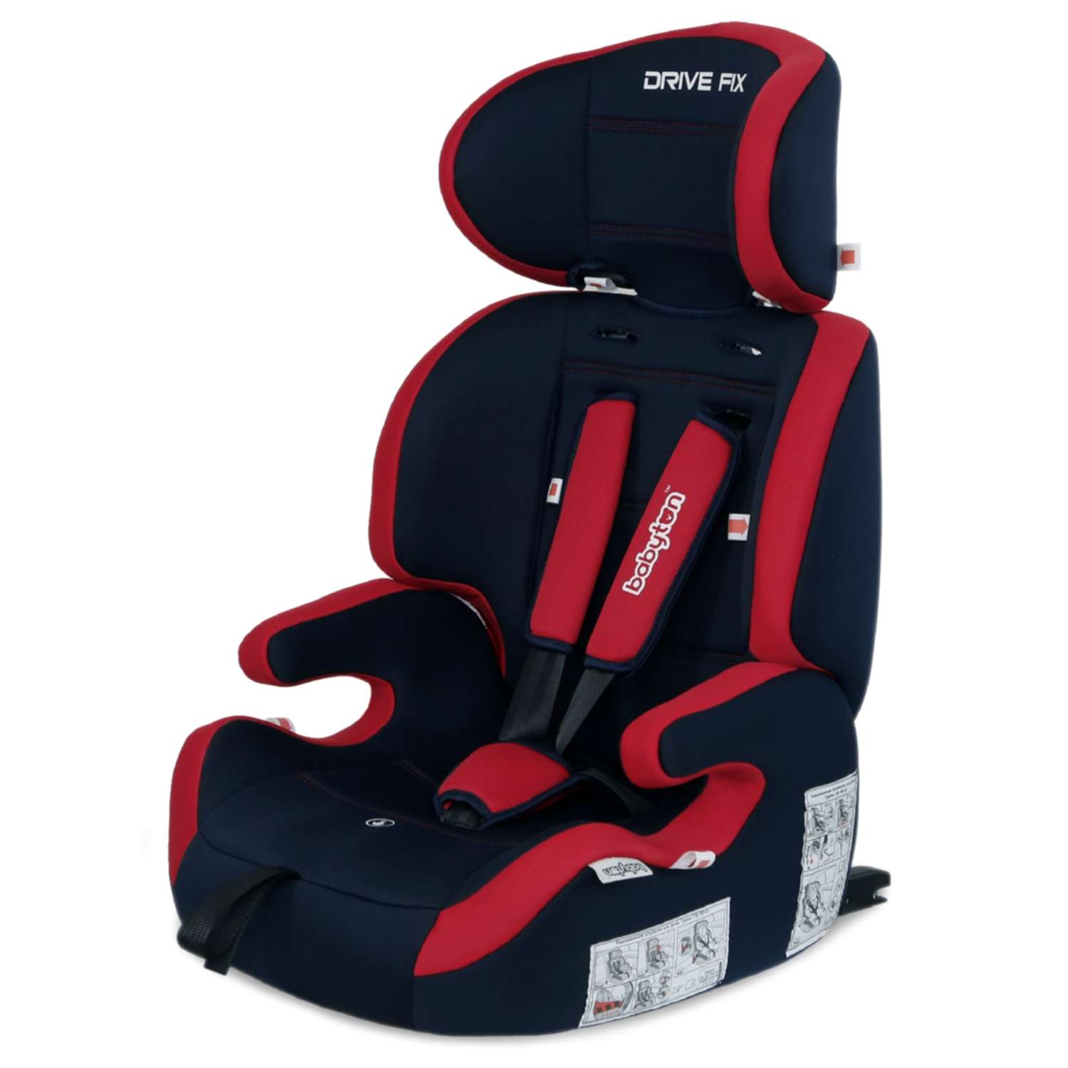 Автокресло Babyton Drive Fix Indigo-Red Isofix 1/2/3 (9-36 кг) - фото 20