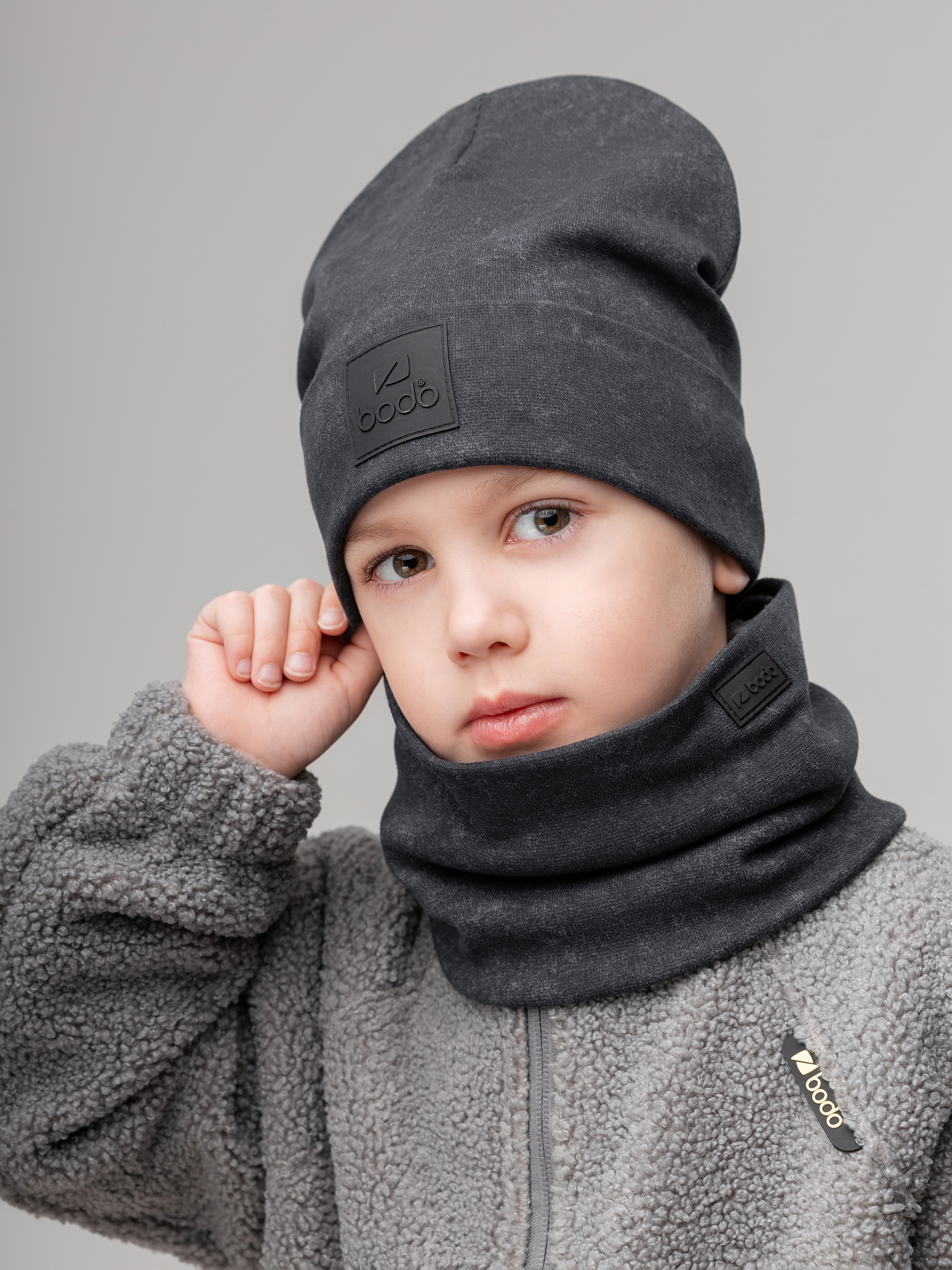 Шапка и снуд Bodo 13-150MU_графит (черный) - фото 1