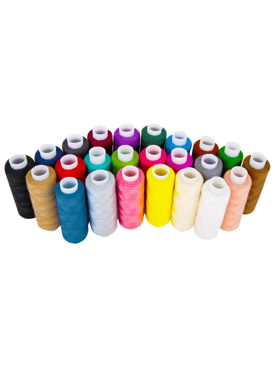 Нитки для шитья Develia армированные 40ЛШ 200 м швейный набор 24 цвета с иголками - фото 9