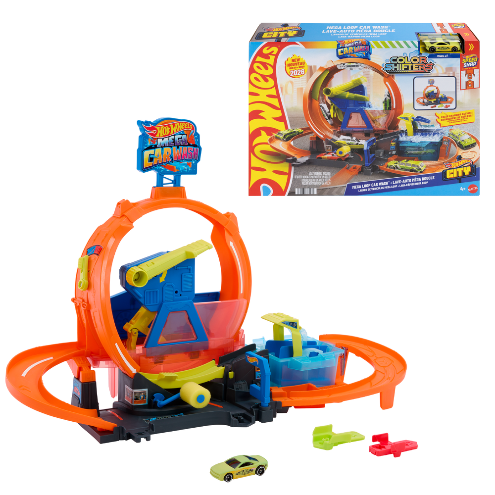Автомойка Hot Wheels City Mega Loop Car Wash JHL97 - фото 2