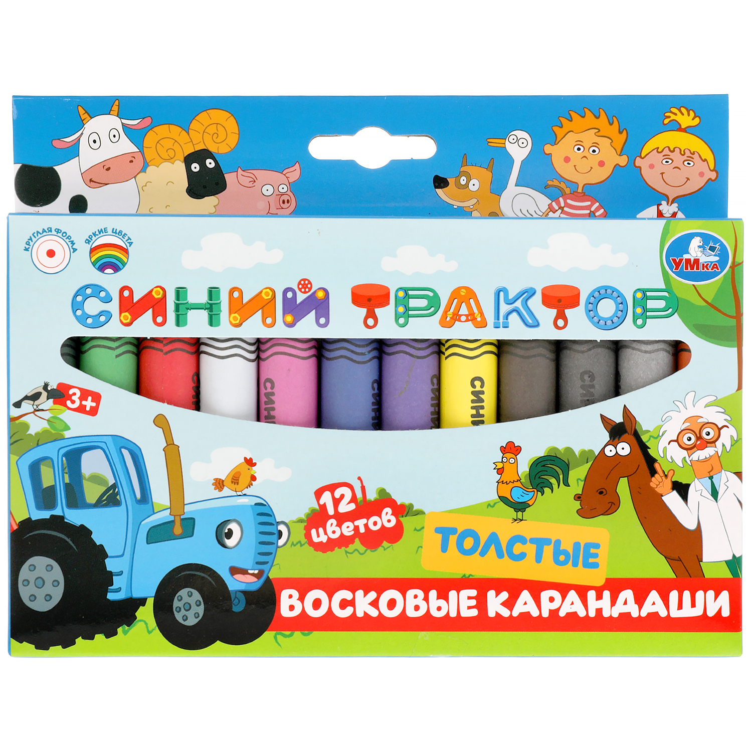 Карандаши цветные УМка 12 шт. - фото 1