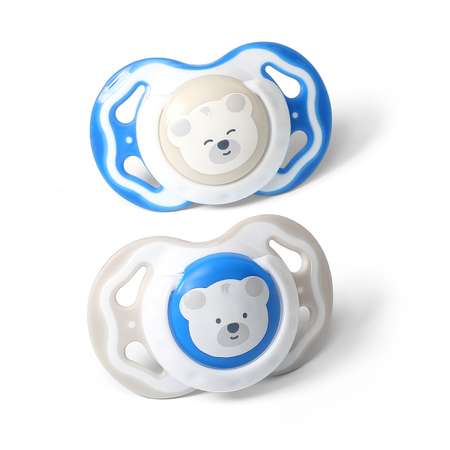 Пустышка Babyono силикон классическая от 0 мес. 2 шт.