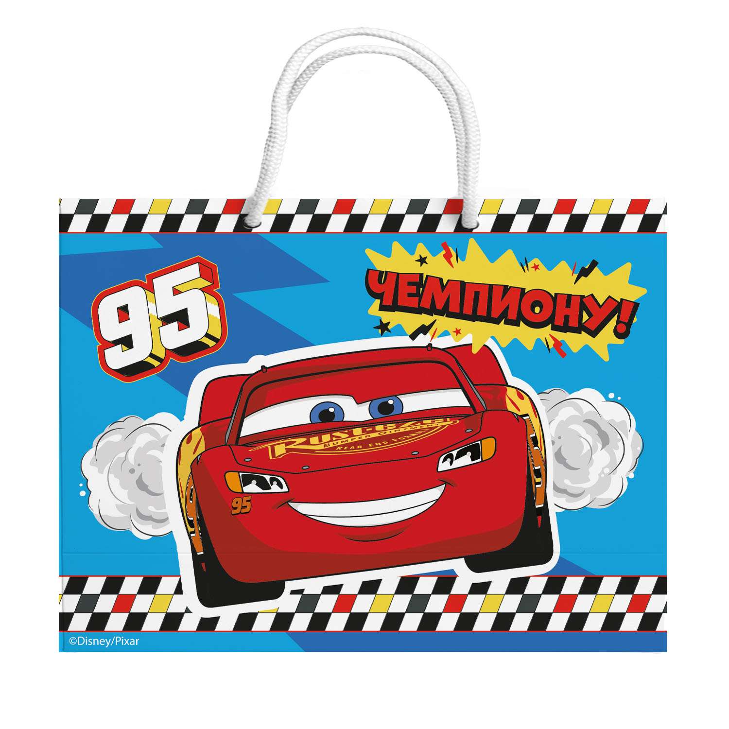 Пакет подарочный ND PLAY Тачки 40*30*14cм 299882 - фото 1