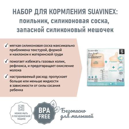 Набор для кормления Suavinex 180 мл 2 шт.